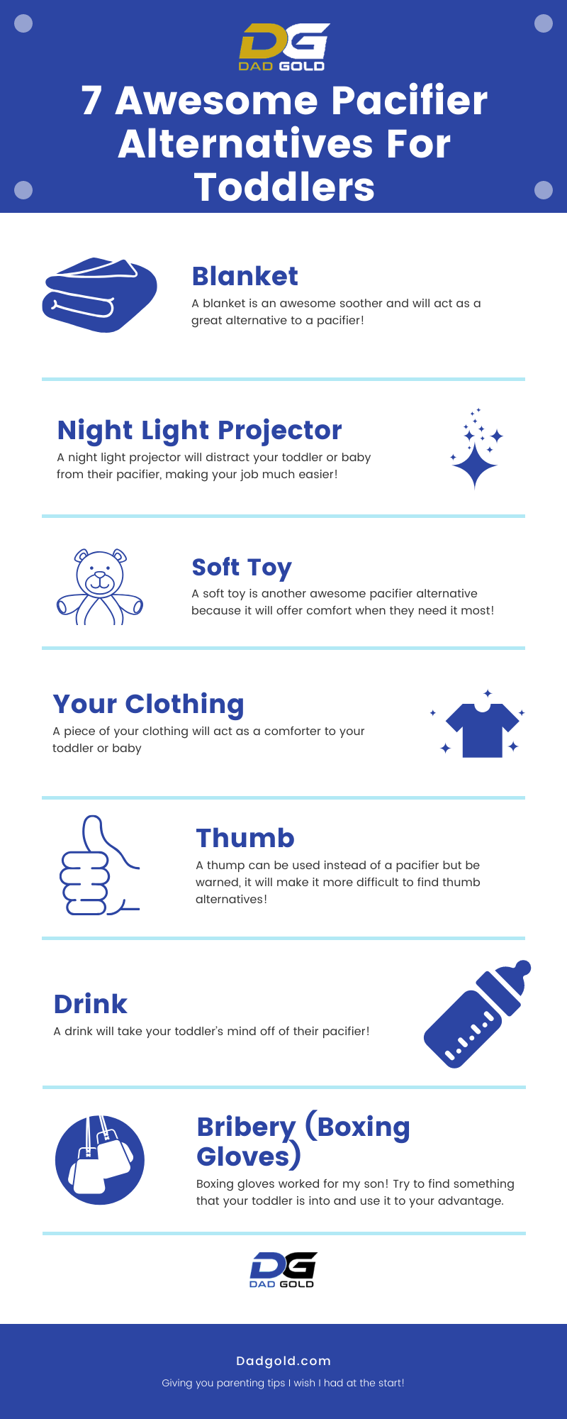 7 Awesome Pacifier Alternatives For Toddlers 3 Pacifier Alternatives For Toddlers Infographic