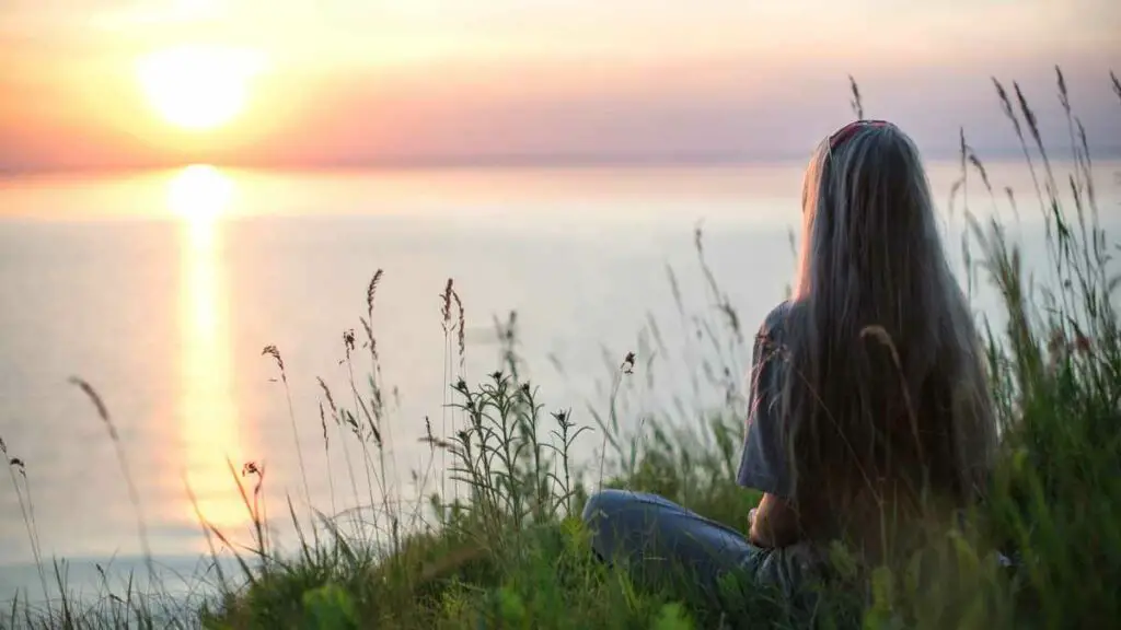 woman remaining calm