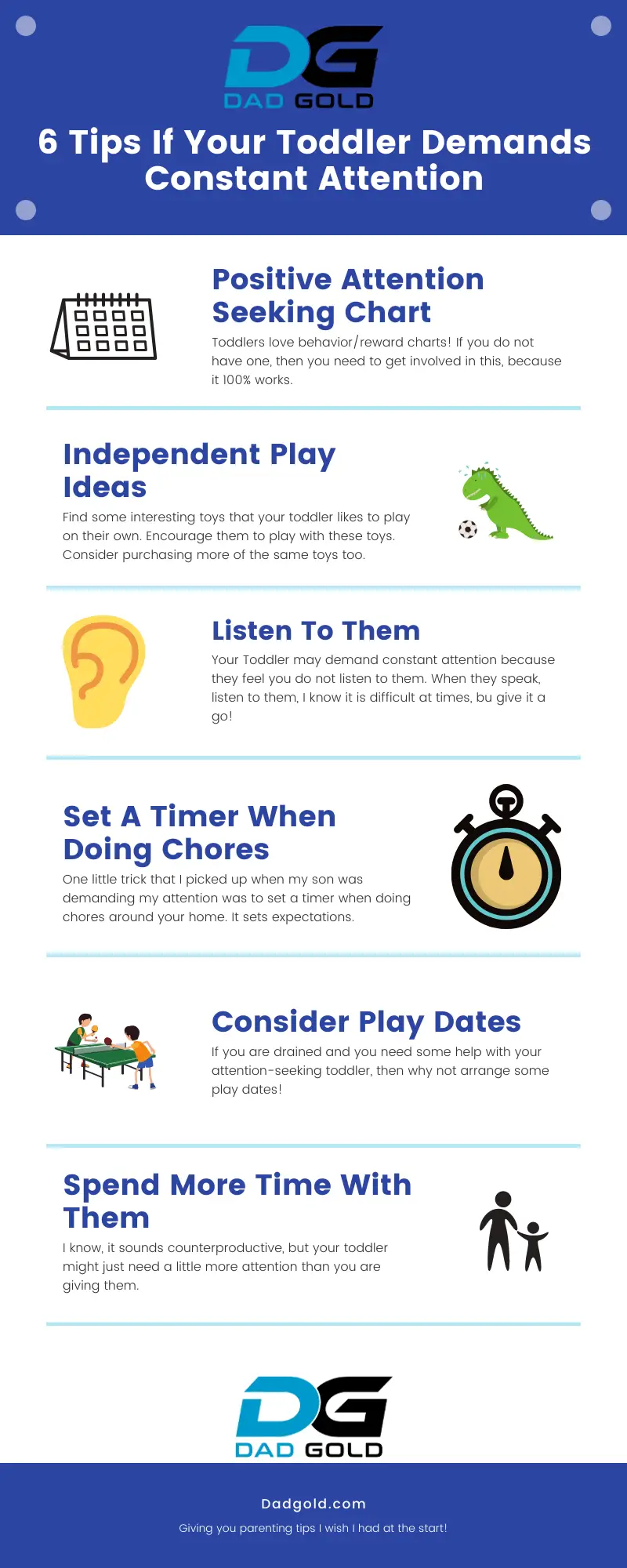 6 Tips If Your Toddler Demands Constant Attention Infographic