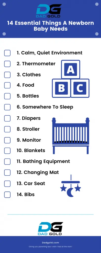 14 Most Essential Things A Newborn Baby Needs Checklist Infographic