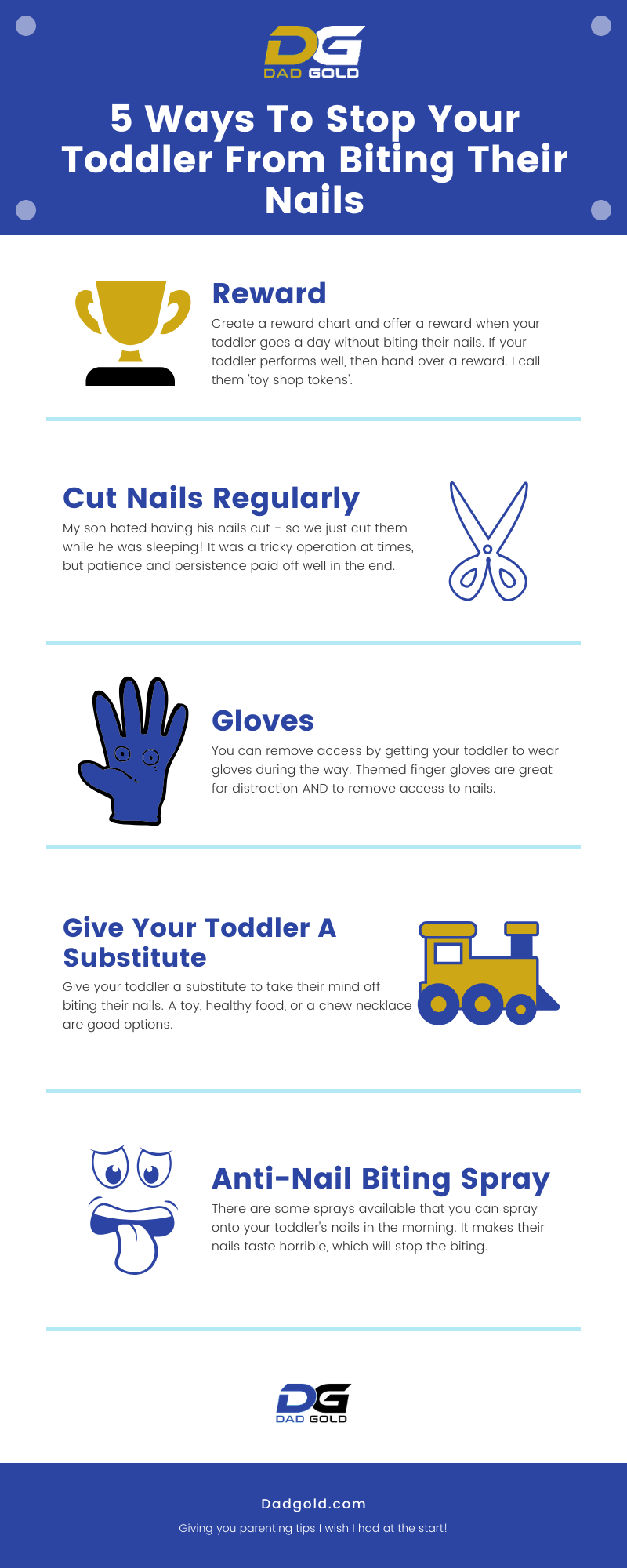 5 Ways To Stop Your Toddler From Biting Their Nails Infographic