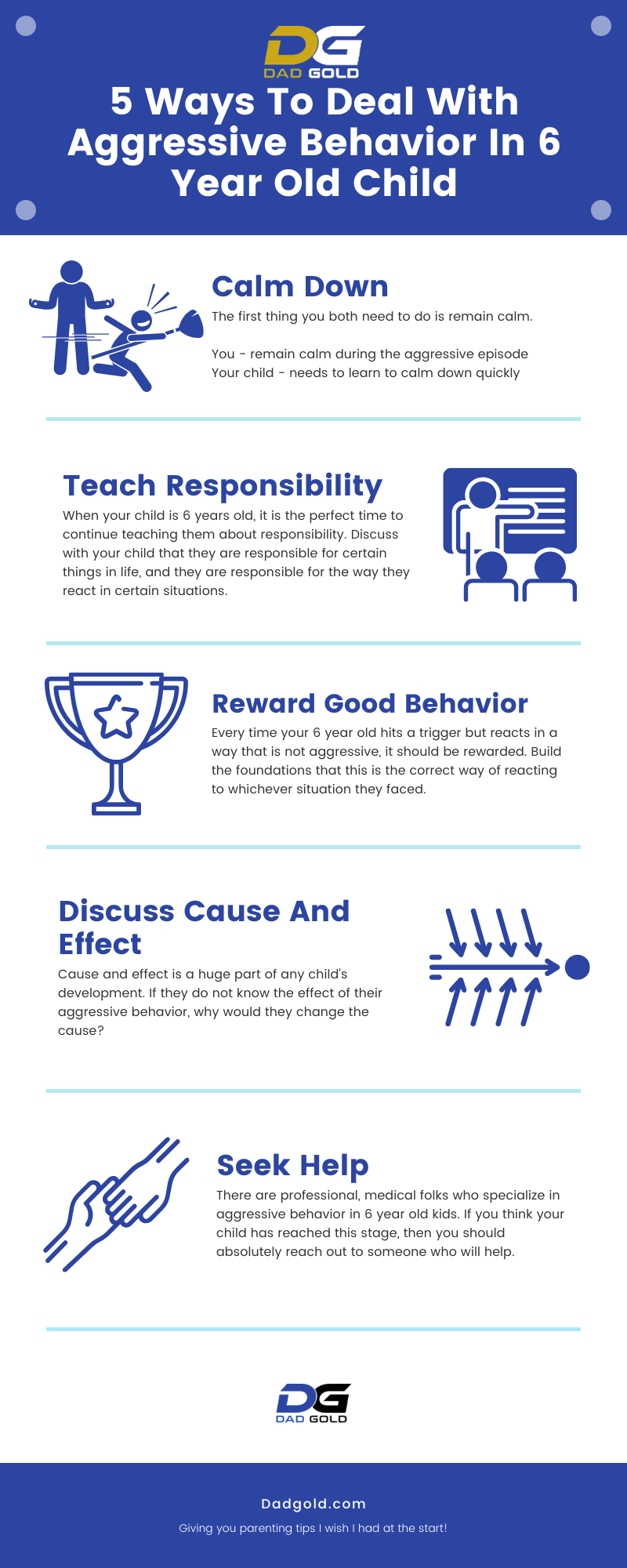 5 Ways To Deal With Aggressive Behavior In 6 Year Old Child Infographic