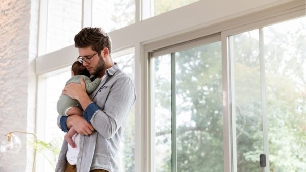 holding baby rocking to sleep