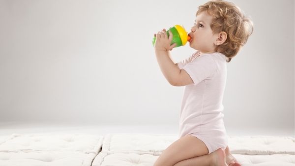 toddler drinking