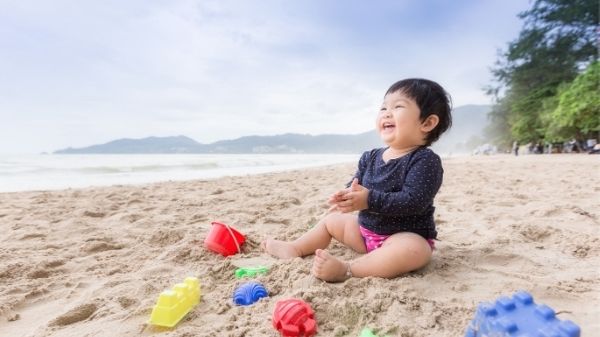 baby on beach