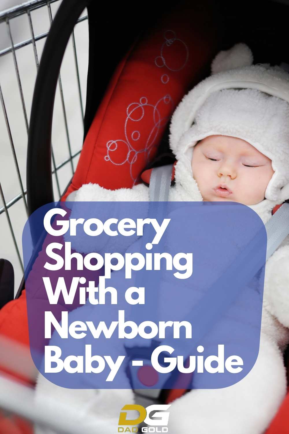 grocery shopping with newborn baby