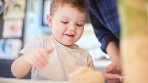 toddler baking