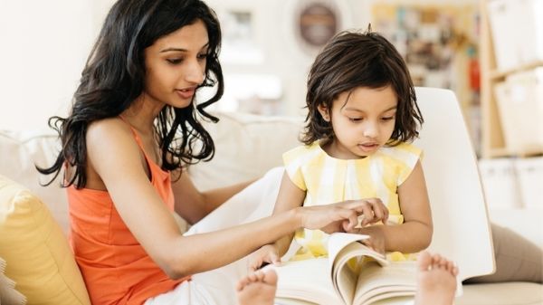 reading with toddler