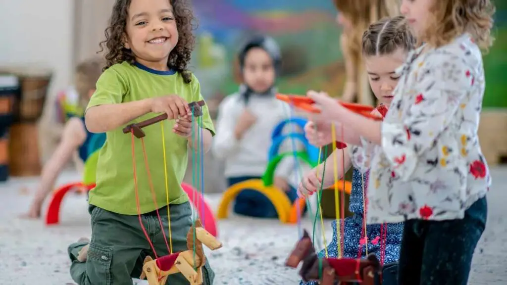 preschoolers playing games