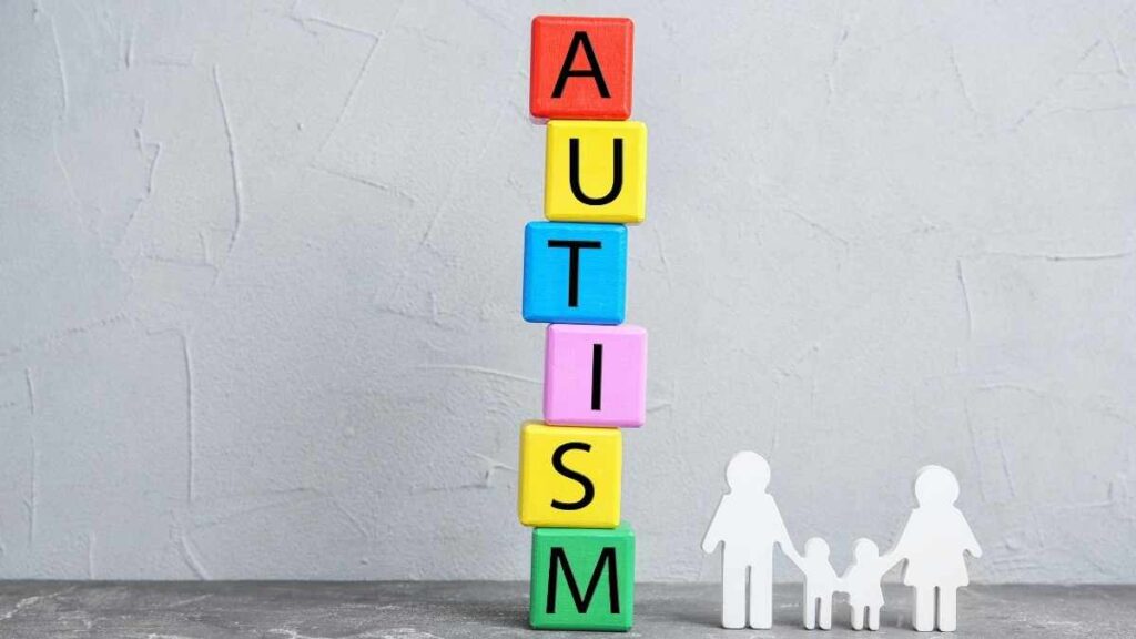 the word autism in bricks