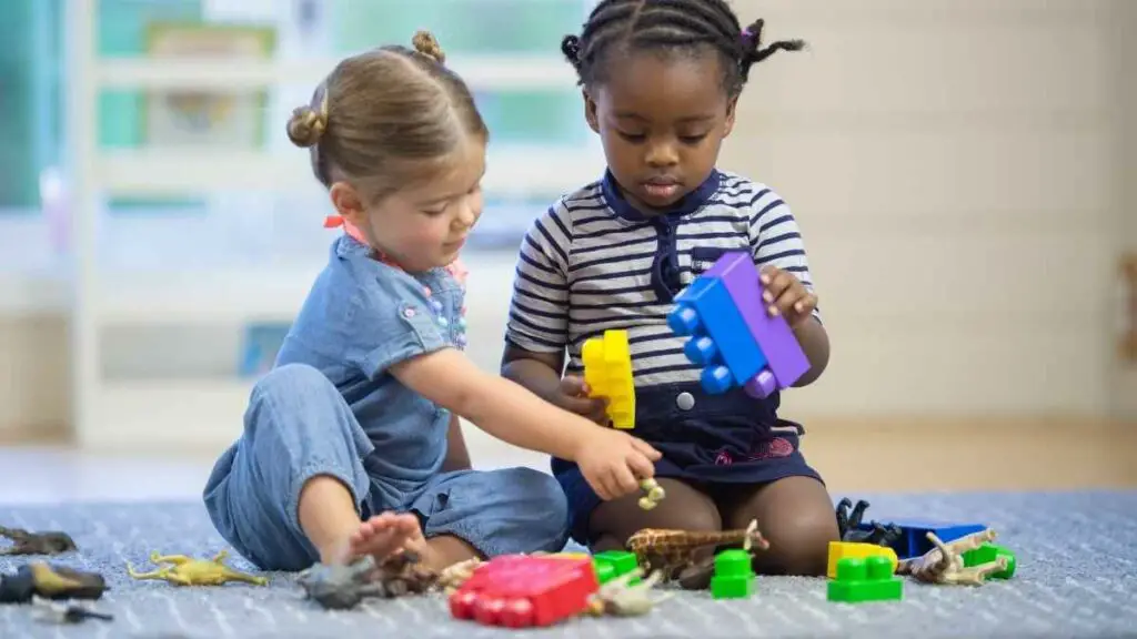 toddler playing game claiming ownership