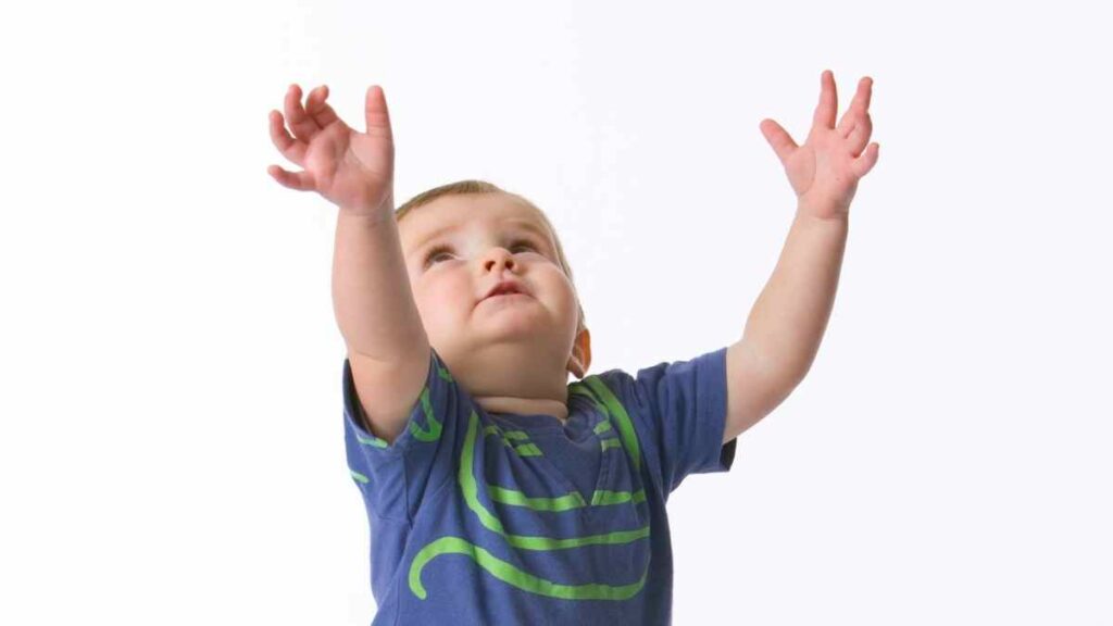 toddler hands up