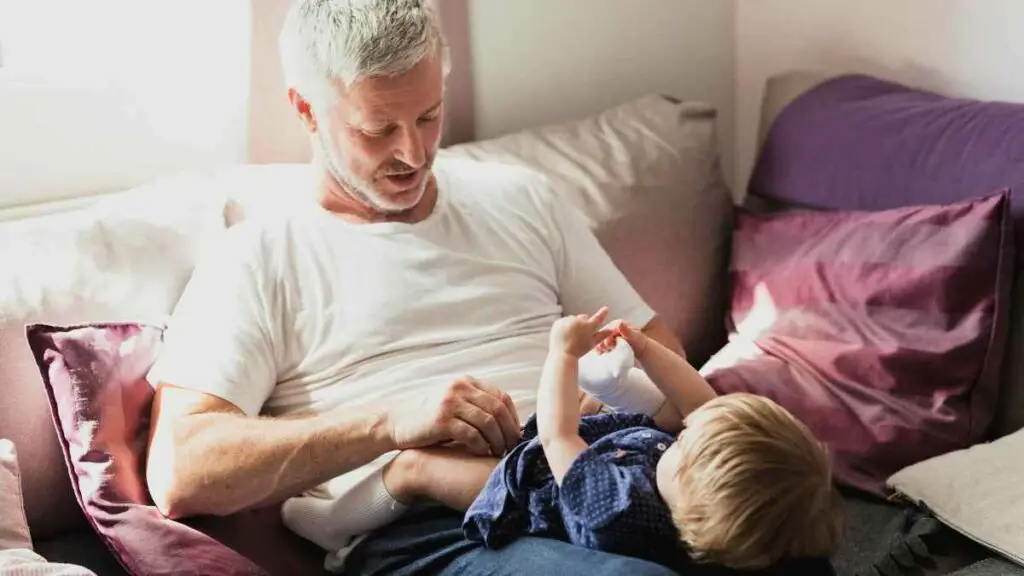 toddler having diaper changed in different area