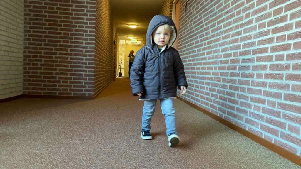 toddler going out for a walk