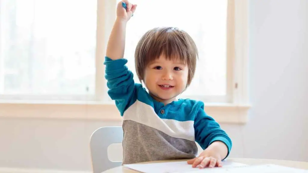 toddler happy being positive