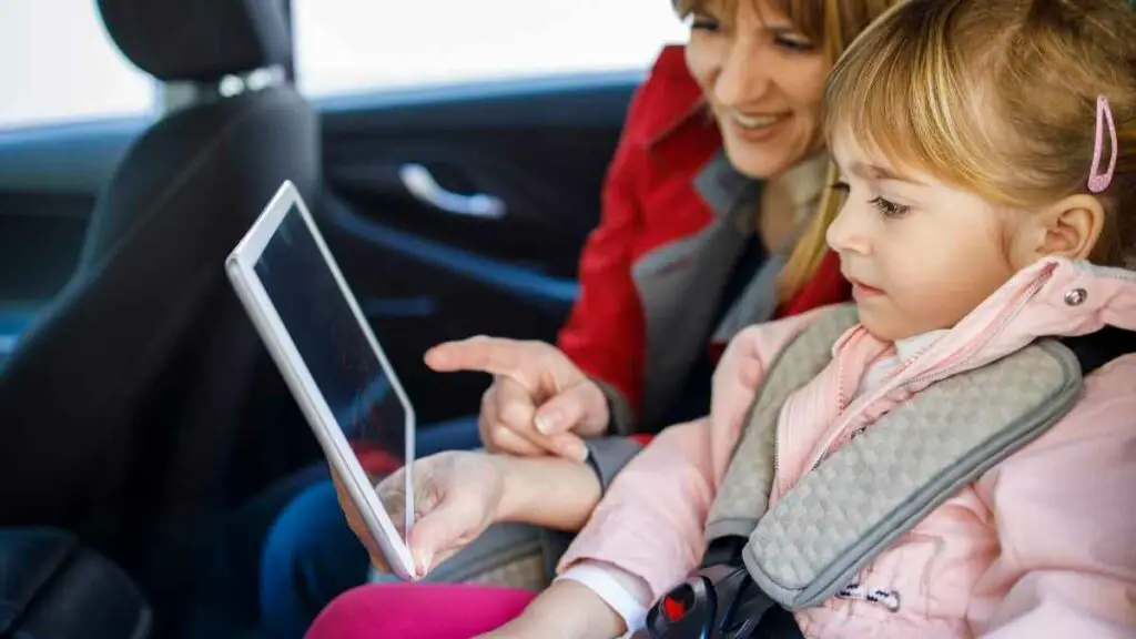 toddler tablet in car