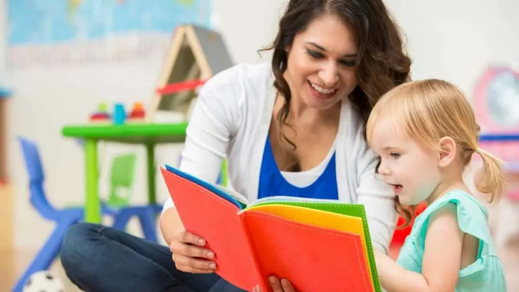 reading book to toddler